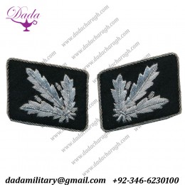 German SS Brigadefuhrer collar tabs set hand embroidered