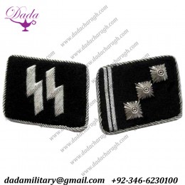 German SS Obersturmfuhrer Collar Tabs
