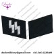 German SS Runes Em Collar Tabs Set, Narrow Gap On Runes