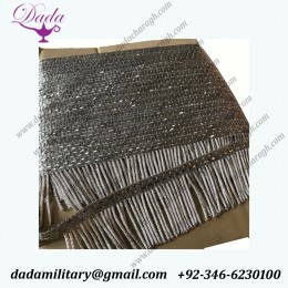 Silver Plated Bullion Fringe, Metal Wire Fringe, Silver Bullion Fringe