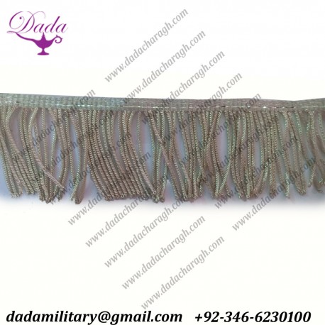 4cm Silver bullion wire fringeceremonial Decoration vestment french military uniform church custume manufacturer trim tassel