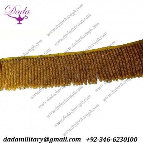 5 cm dull Gold thick bullion wire fringe metal metallic ceremonial Decoration vestment french military uniform