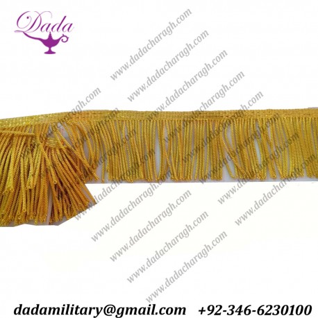 5cm Gold bullion wire fringe 2 inches ceremonial vestment french military uniform church banner flag 