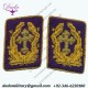 WW11 Kriegsmarine Senior Deacon Collar Tabs Set Hand Embroidered