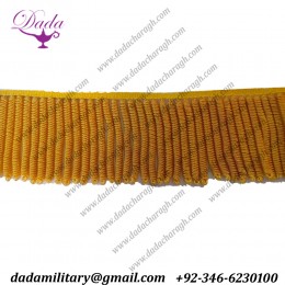 6cm dull Gold thick bullion wire fringe metal metallic ceremonial Decoration vestment french military uniform