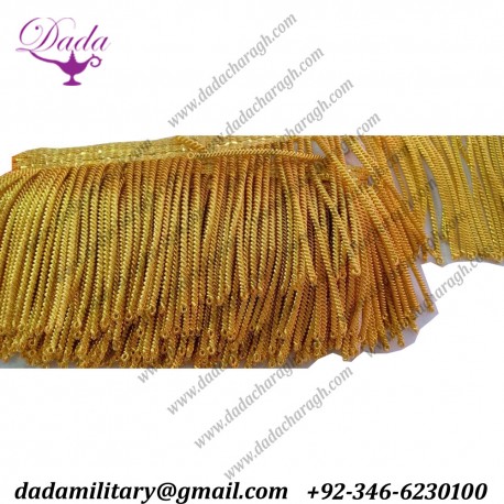 6 cm Gold Bullion Wire Fringe Ceremonial Vestment French Military Uniform Church Banner Flag