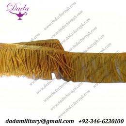 7 cm Gold Bullion Wire Fringe Ceremonial Vestment French Military Uniform Church Banner Flag