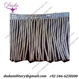 7 Cm Silver Metal Bullion Wire Fringe Tassel