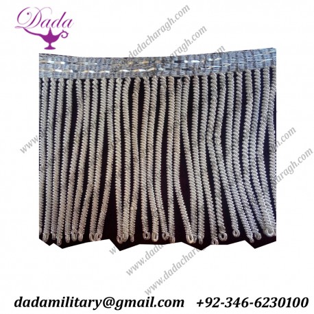 7 Cm Silver Metal Bullion Wire Fringe Tassel