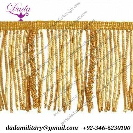 8 Cm (3,1 Inch) Bullion Fringe Trim Gold Metallic Thread Viscose Passementerie For Liturgical Vestments