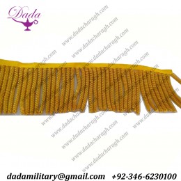 8 Cm Bright Gold Thick Bullion Wire Fringe Metal Metallic Ceremonial Decoration Vestment French Military
