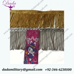 Bullion Wire Tassel Fringe Military Twisted Fringe For Flags Metallic Lace