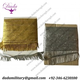 Custom Made Bullion Wire Fringe Gold And Silver