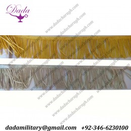 Gold And Silver Bullion Wire Fringe Trim French Ceremonial Vestment Church Military Uniform Historical Flag