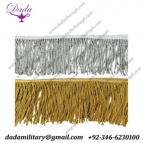 Handmade Gold & Silver Zinc Wire Fringe Width Size