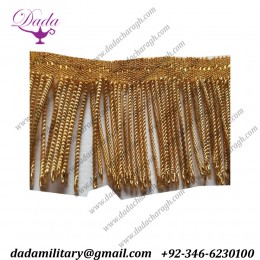Handmade Gold Bullion Fringes Bullion Wire Fringe In Bright Gold And Silver