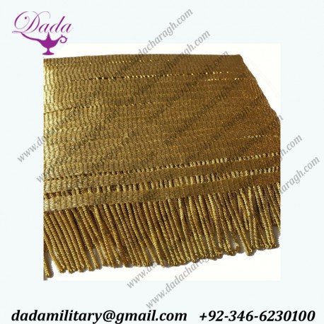 Handmade Gold Bullion Wire Fringe Military Uniform