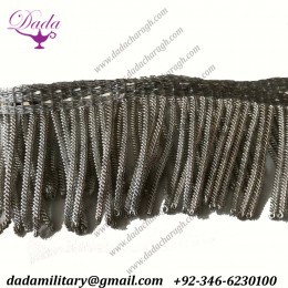 Handmade Silver Bullion Wire Fringe Plated Bullion Fringe