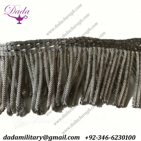 Handmade Silver Bullion Wire Fringe Plated Bullion Fringe