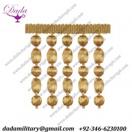 high quality Wood Beads Entrefino gold brother fringes ,tassel , ceremonial decoration Beaded