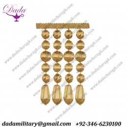 high quality Wood Beads Entrefino gold brother fringes ,tassel , ceremonial,Home, Dress, decoration Beaded