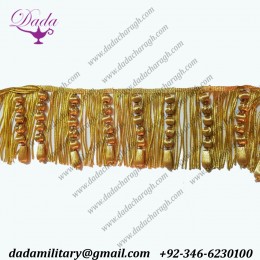 Premium quality Wood Beads Entrefino gold brother fringes ,tassel , ceremonial decoration Beaded