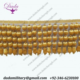 Wood Beads Entrefino gold brother fringes ,tassel , ceremonial decoration Beaded, Flecos