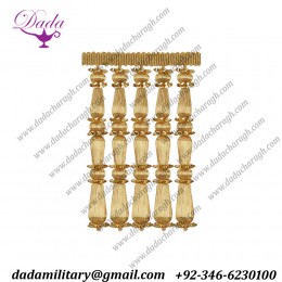 Wood Beads Entrefino gold brother fringes