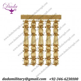 Wood Beads Entrefino gold brotherhood fringes,Gold bullion wire fringe