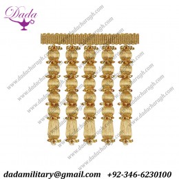 Wood Beads Entrefino Gold Brotherhood Fringes