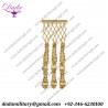 Wood Beads Entrefino gold lattice fringes Gold mettalic fringe tassel high quality church decoration