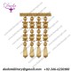Wooden Beaded Entrefino gold brother fringes for Decoration