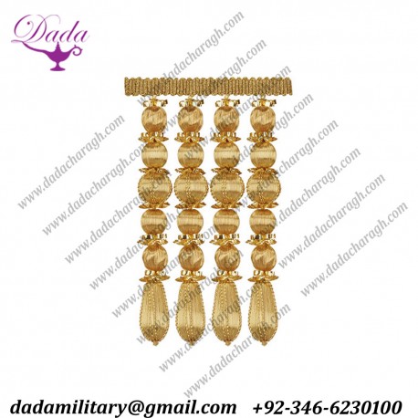 Wooden Beaded Entrefino gold brother fringes for tassles