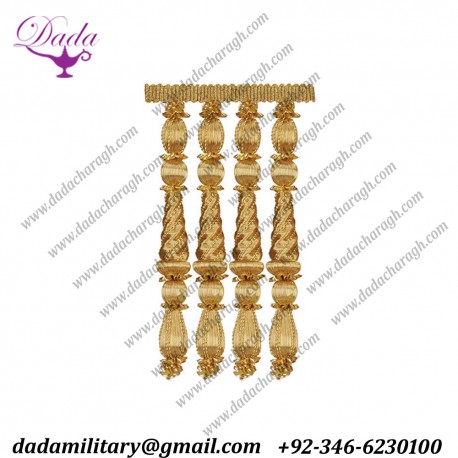 Wooden Beaded Entrefino gold brother fringes fringe tassel high quality ceremonial decoration Beaded