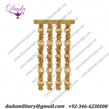 Wooden Beaded Entrefino gold brother fringes fringe tassel high quality ceremonial decoration Customized Sizes