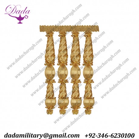 Wooden Beaded Entrefino gold brother fringes fringe tassel high quality ceremonial decoration new