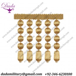 Wooden Beaded Entrefino gold brother fringes fringe tassel high quality ceremonial decoration,Home, Lace