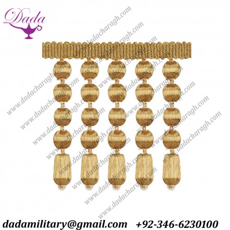 Wooden Beaded Entrefino gold brother fringes fringe tassel high quality ceremonial decoration,Home, Lace