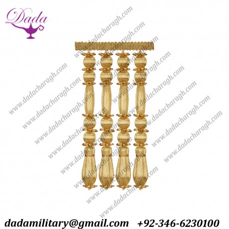Wooden Beaded Entrefino gold brother fringes fringe tassel high quality ceremonial decoration