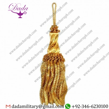 16cm (6,3 Inch) De Luxe Tassel With Bullion Hole Metallic Thread And Viscose For Liturgical Vestments