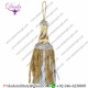 16cm (6,3 Inch)de Luxe Tassel With Gold And Colour Bullion Hole Metallic Thread And Viscose White For Liturgical Vestments