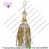 16cm (6,3 Inch)de Luxe Tassel With Gold And Colour Bullion Hole Metallic Thread And Viscose White For Liturgical Vestments