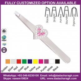 DIAMOND HEART FINAL SLANTED TWEEZER