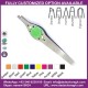 EYEBROW TWEEZER WITH GREEN SOFT GRIP,SLANTED TWEEZER