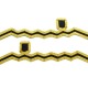 Cuff Rank Sleeve Cuff Curls Lieutenant Navy Gold Wire Wavy Curl & 2 Bars