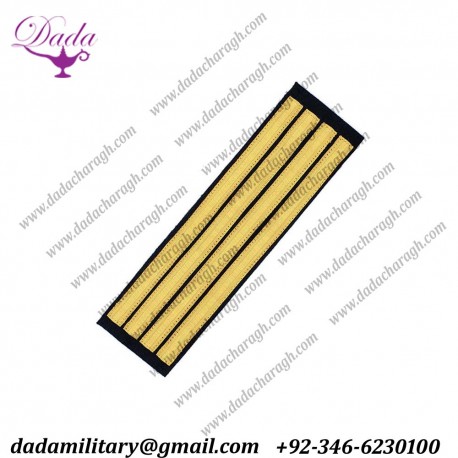 4 bars gold Cuff Rank Sleeve