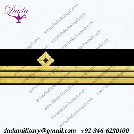 Cuff Braid 3 Rows Diamond Gold Wire Chief Officer Chief Mate