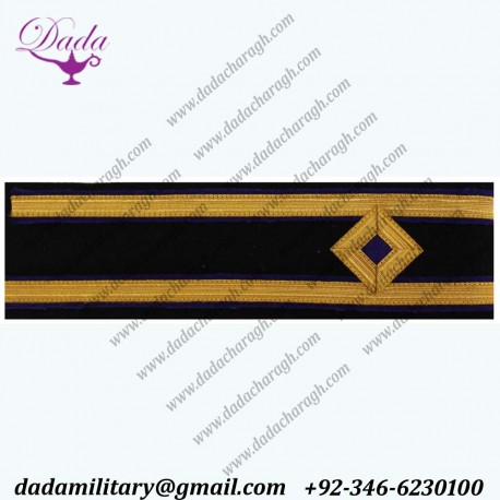 Cuff Braid 3rd Engineer 2 Row Diamond MN Purple Cuff