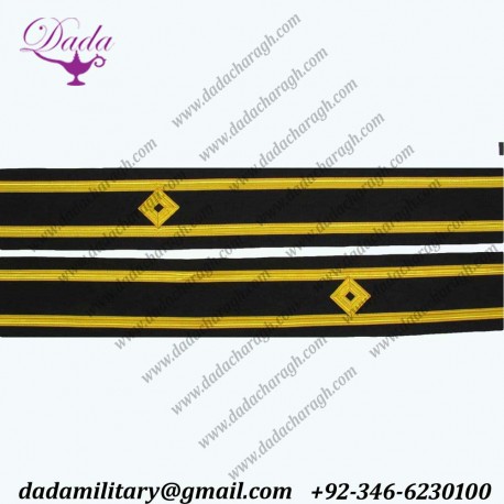Cuff Braid Diamond Gold Second Officer Second Mate Deck Lieutenant-Lt
