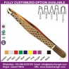 TITANIUM GOLD SERIES EYEBROW SLANT AND POINT TWEEZER,DAIMOND GRIP TWEEZER